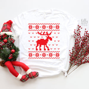Christmas T-Shirt, Ugly Sweater Christmas T-Shirt, Christmas Shirts, Ugly Sweater Tees, Christmas Pyjamas, Christmas Gift, Family Xmas Shirt