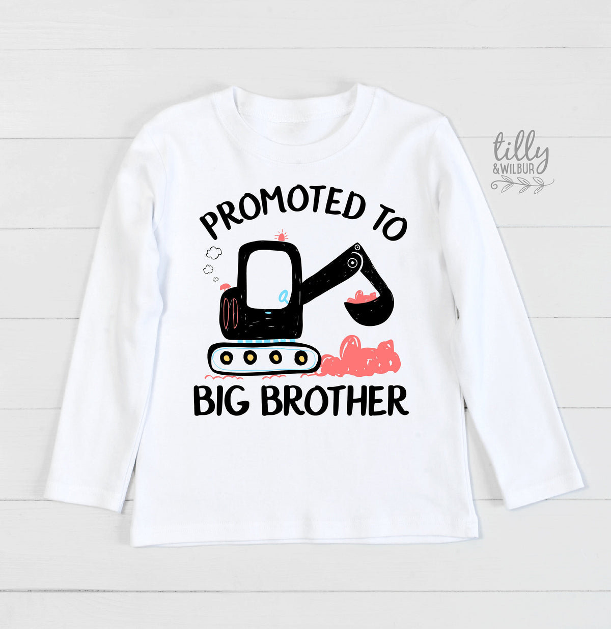 Promoted To Big Brother T-Shirt For Boys, Big Brother Under Construction Shirt, I&amp;#39;m Going To Be A Big Brother Shirt, Pregnancy Announcement