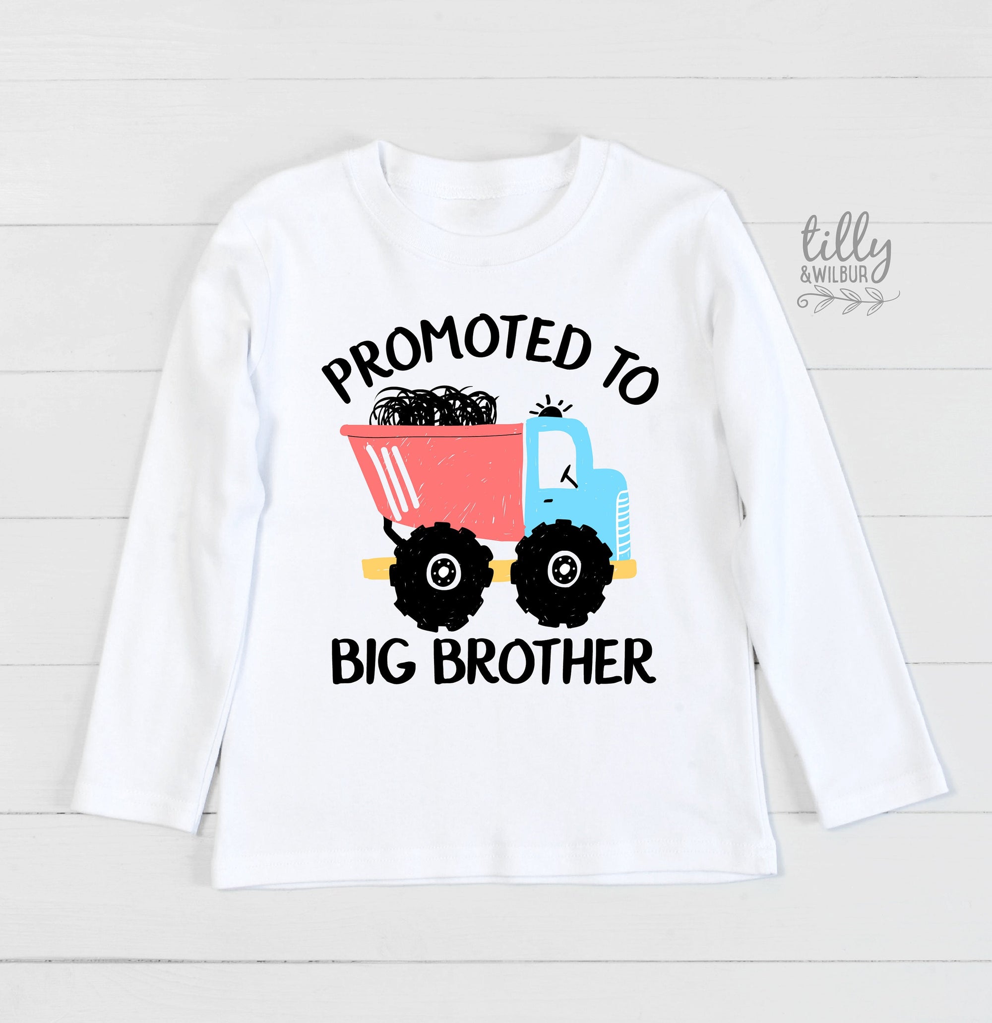 Promoted To Big Brother T-Shirt For Boys, Big Brother Under Construction Shirt, I&#39;m Going To Be A Big Brother Shirt, Pregnancy Announcement