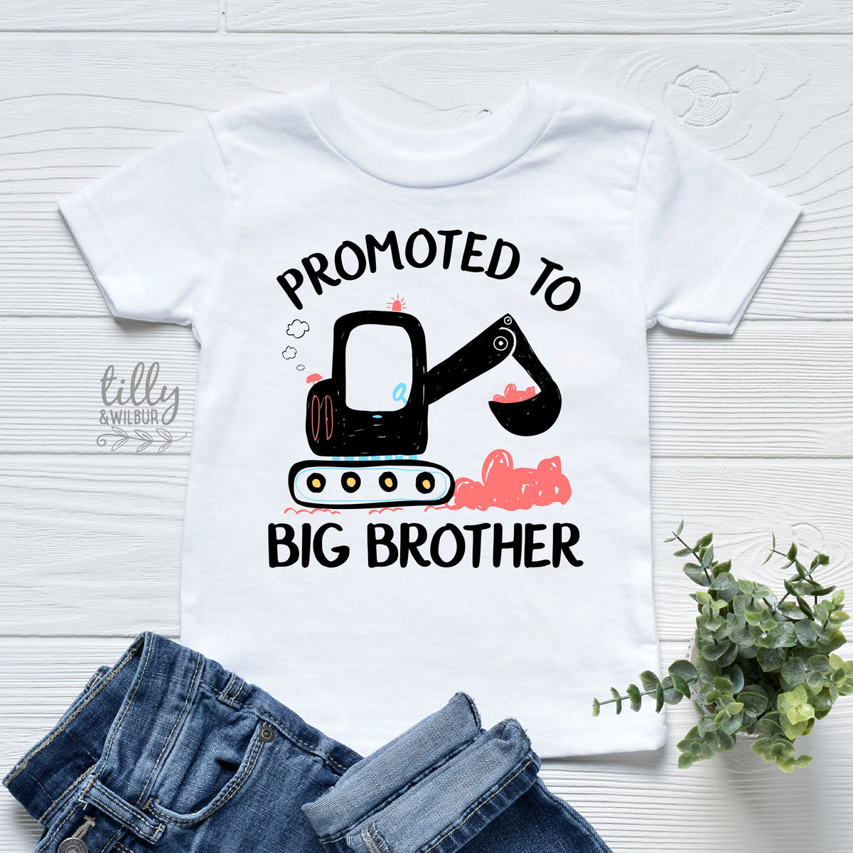 Promoted To Big Brother T-Shirt For Boys, Big Brother Under Construction Shirt, I&amp;#39;m Going To Be A Big Brother Shirt, Pregnancy Announcement
