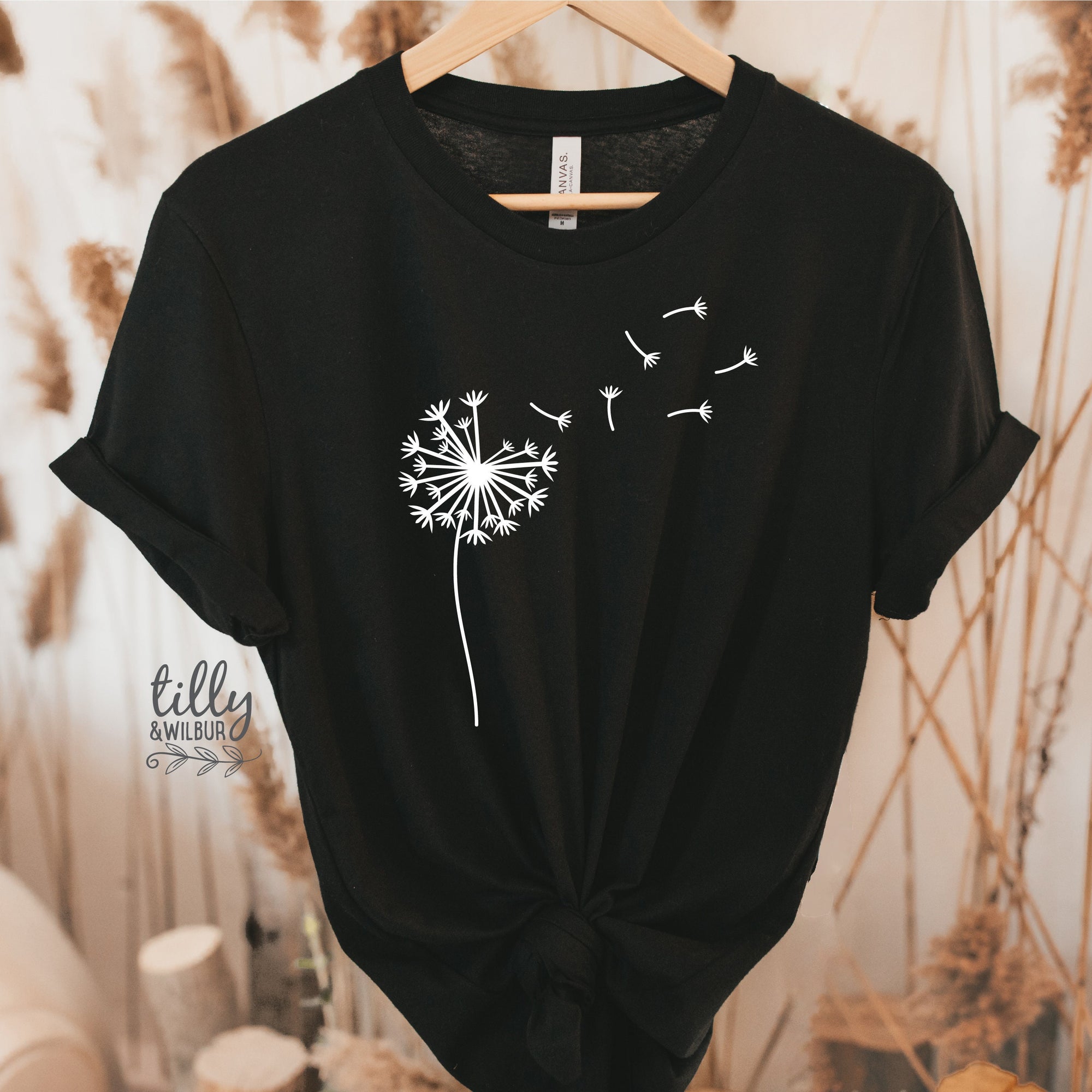 Dandelion T-Shirt, Dandelion Seeds T-Shirt, Dandelion Graphic Shirt, Women&#39;s T-Shirt, Graphic Dandelion, Nature T-Shirt, Make A Wish T-Shirt