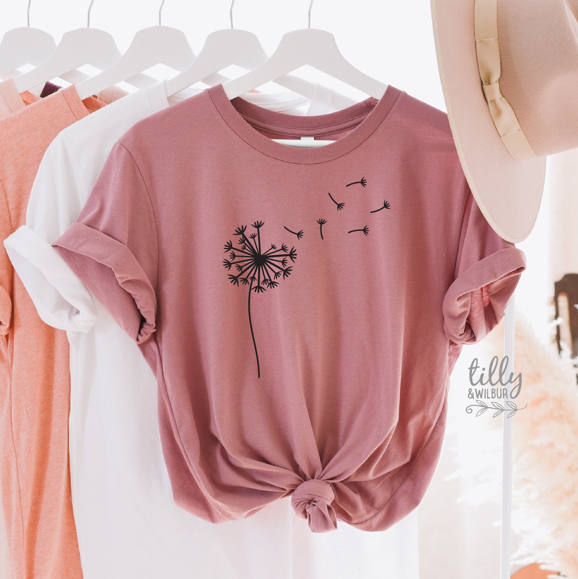 Dandelion T-Shirt, Dandelion Seeds T-Shirt, Dandelion Graphic Shirt, Women&#39;s T-Shirt, Graphic Dandelion, Nature T-Shirt, Make A Wish T-Shirt