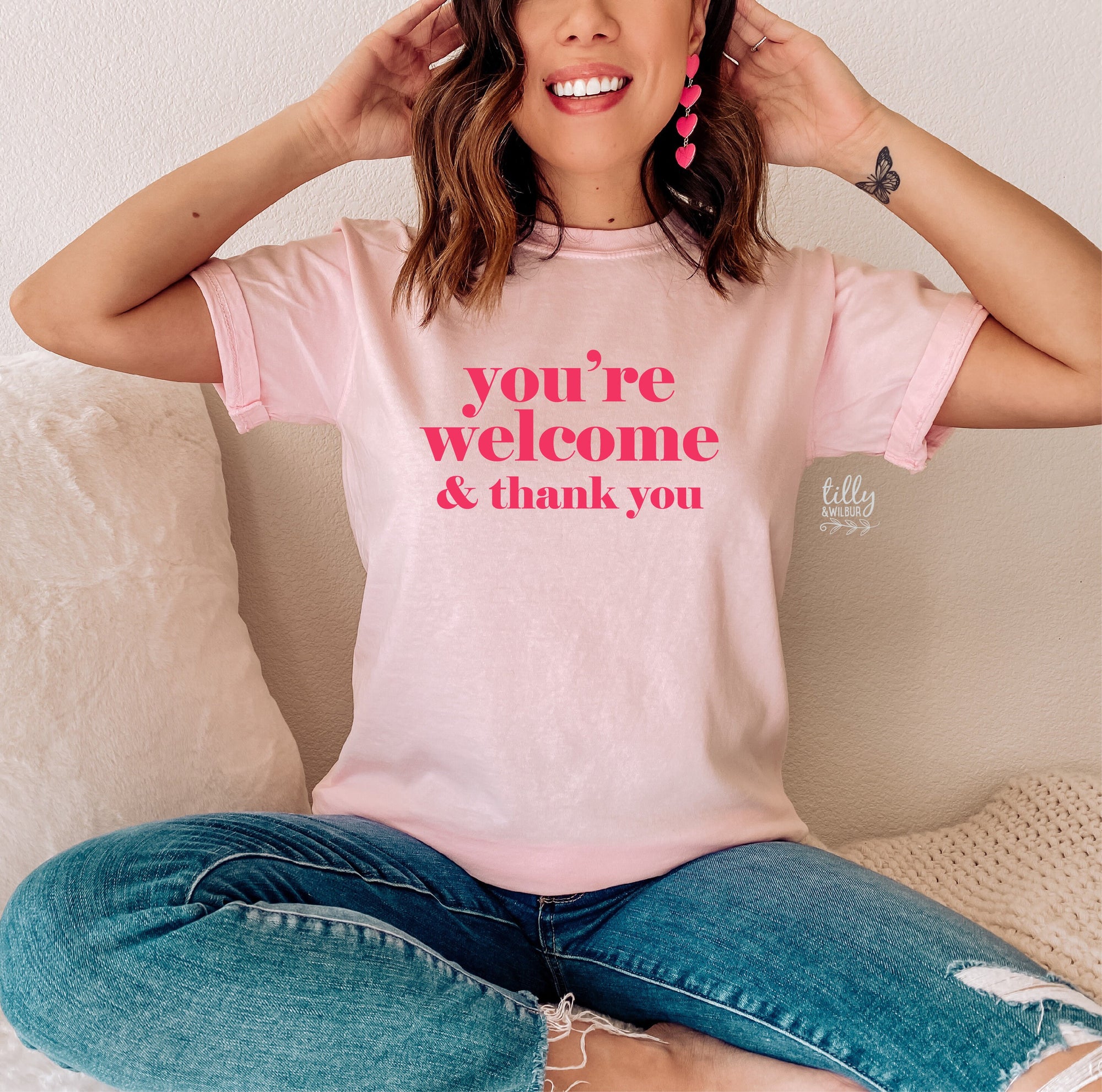 You&#39;re Welcome And Thank You Women&#39;s T-Shirt, Moana T-Shirt, Moana Quote, Funny Women&#39;s T-Shirt, Funny T-Shirt, Gift For Her, Sarcasm Shirt