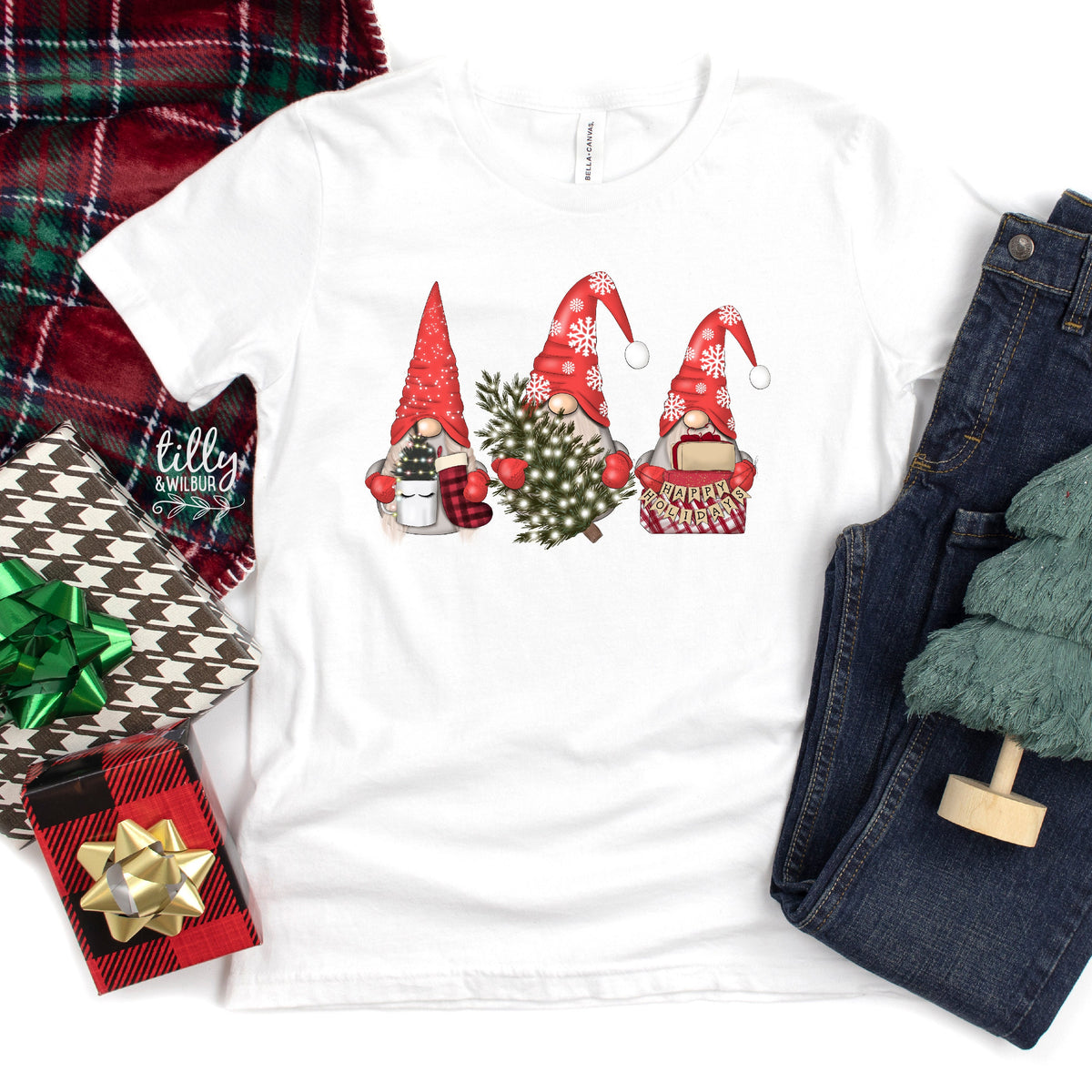 Gnome Family Christmas Matching T-Shirts, Matching Christmas Shirts, Matching Gnome Santa T-Shirts, Matching Christmas Family Shirts, Xmas