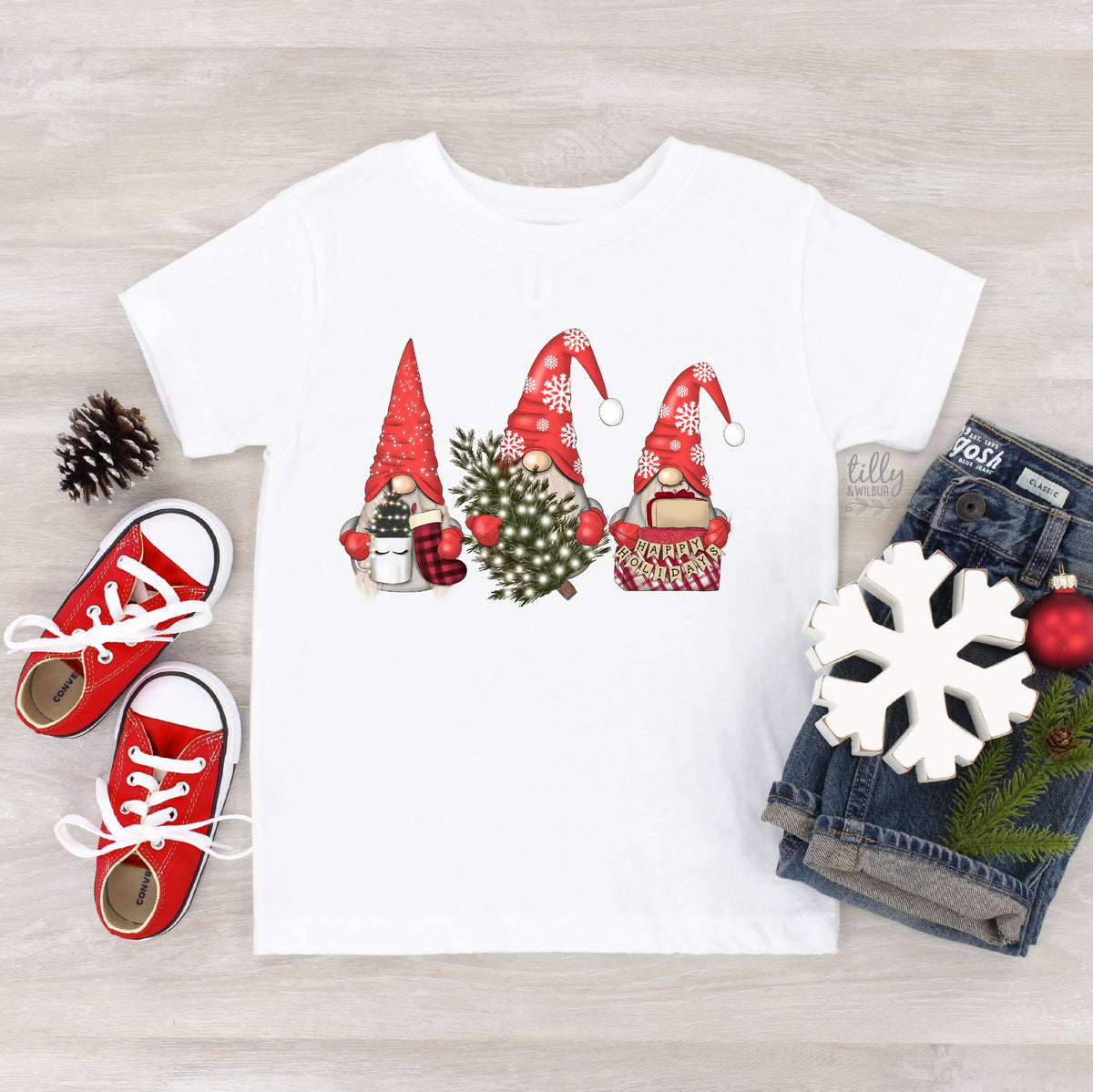 Gnome Family Christmas Matching T-Shirts, Matching Christmas Shirts, Matching Gnome Santa T-Shirts, Matching Christmas Family Shirts, Xmas
