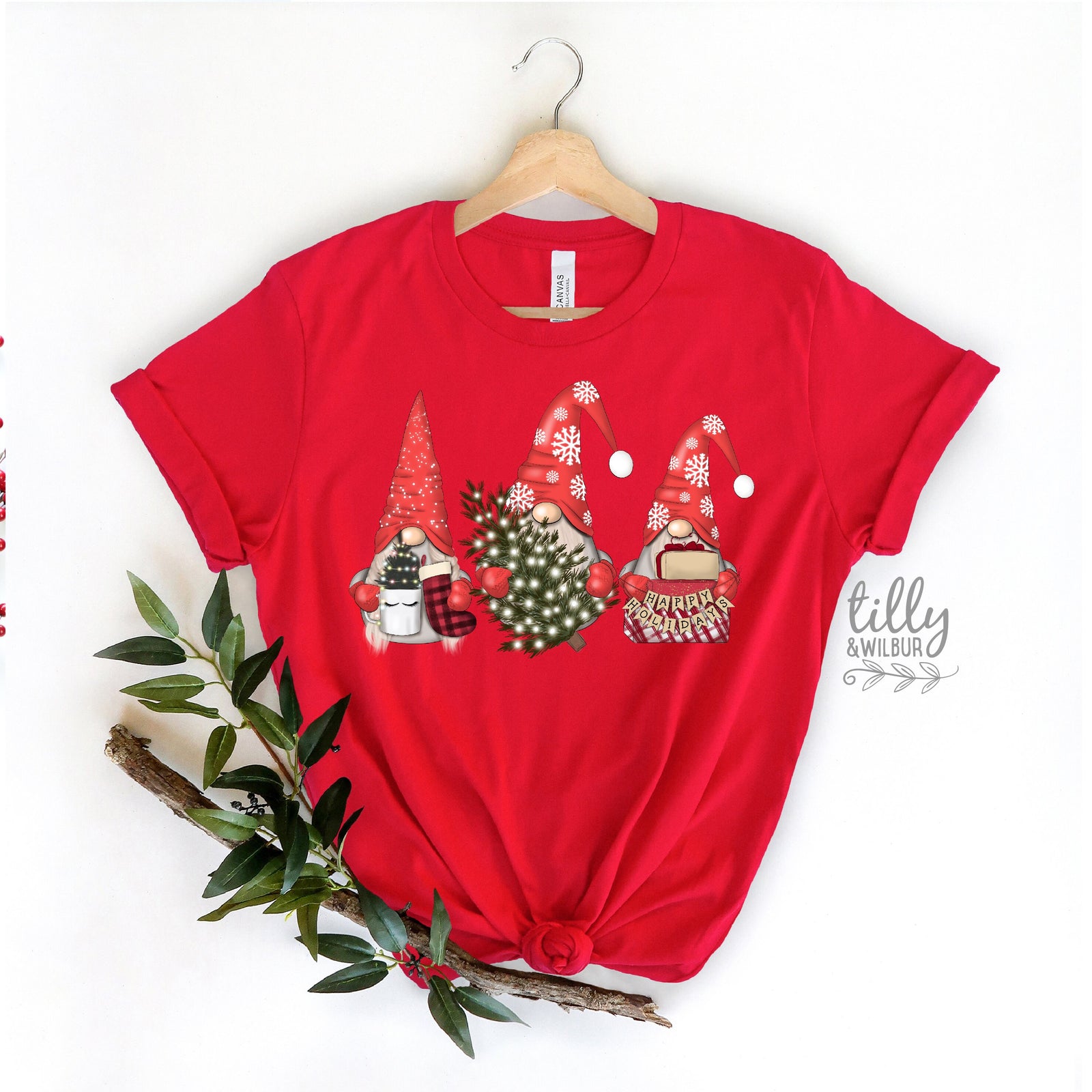 Gnome Christmas T-Shirt, Matching Family Garments Available, Christmas Shirts, Matching Gnome Santa T-Shirts, Matching Christmas Family Tees