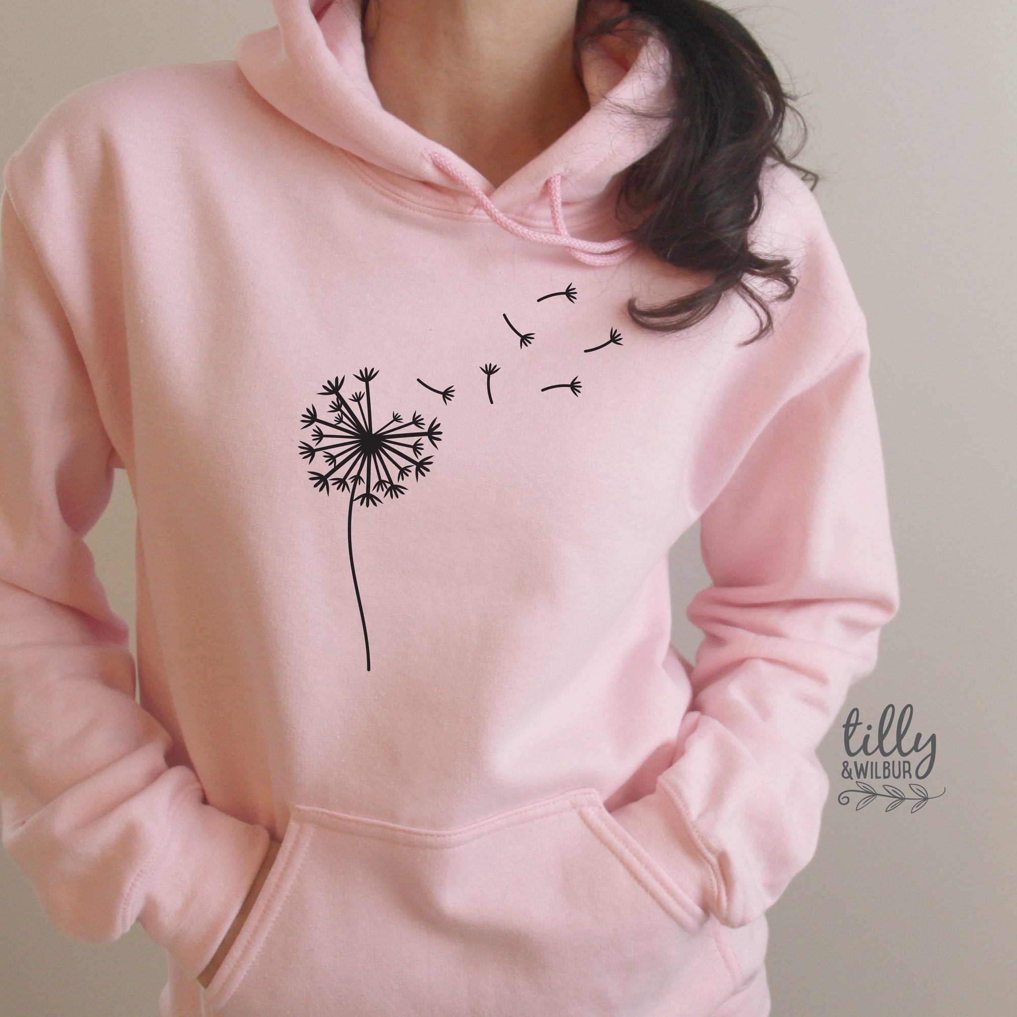 Dandelion Hoodie, Dandelion Seeds Sweater, Dandelion Graphic Jumper, Women&#39;s T-Shirt, Graphic Dandelion, Nature T-Shirt, Make A Wish T-Shirt