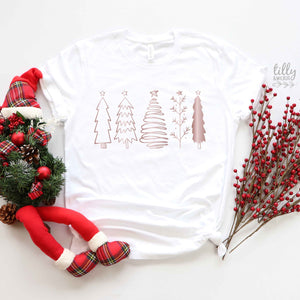 Christmas T-Shirt, Christmas Tree T-Shirt, Family Christmas T-Shirts, Family Holiday Tee, Women&#39;s Christmas T-Shirt, Christmas Gift For Her