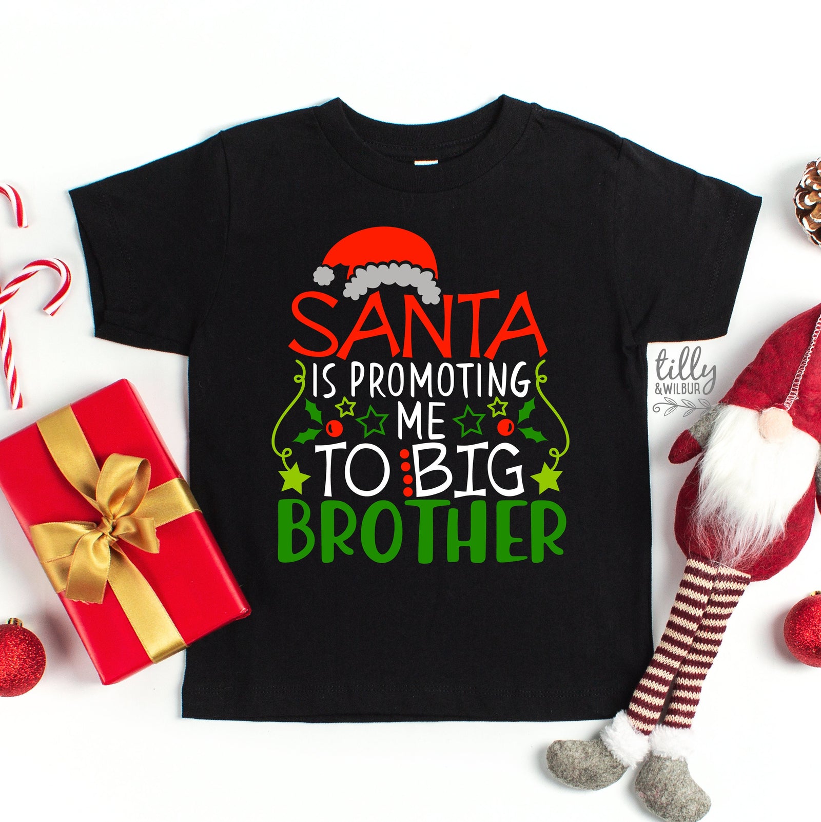 Christmas Pregnancy Announcement T-Shirt, Big Brother To Be, I&#39;m Going To Be A Big Brother, Big Brother Shirt, Christmas Big Brother T-Shirt