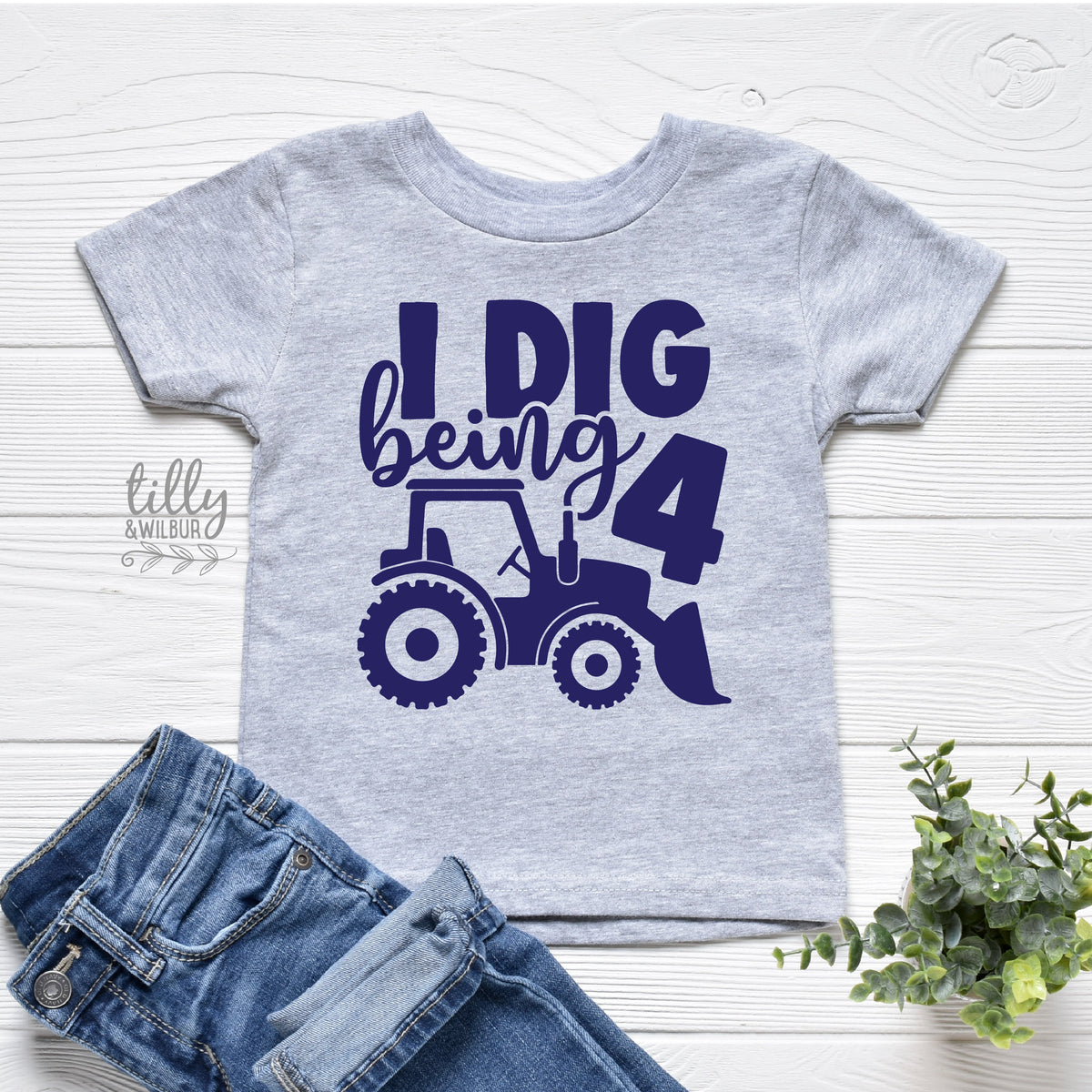 I&amp;#39;m Four And Digging It T-Shirt, I Dig Being Four Birthday T-Shirt, 4th Birthday T-Shirt, 4th Second Birthday Tee, Four Birthday Gift, Boy 4