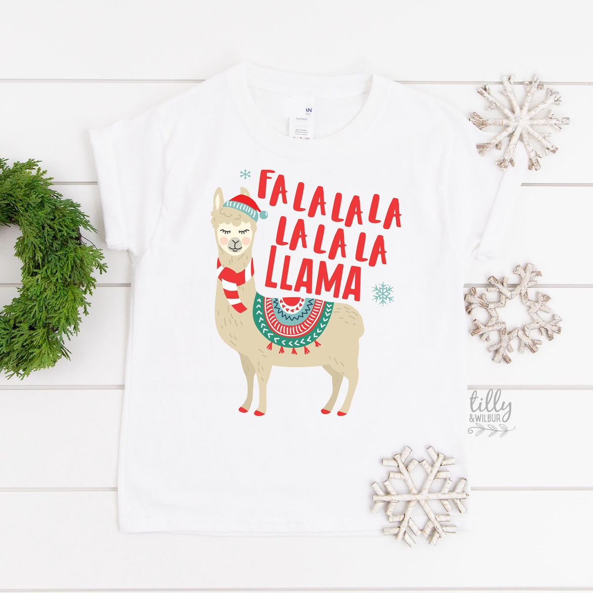 Fa La La La La La La Llama T-Shirt, Matching Family Christmas T-Shirts, Matching Christmas Shirts, Ugly Sweater Tees, Xmas Pajamas, Xmas Tee