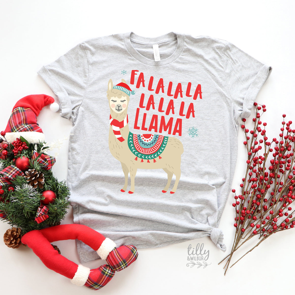 Fa La La La La La La Llama T-Shirt, Matching Family Christmas T-Shirts, Matching Christmas Shirts, Ugly Sweater Tees, Xmas Pajamas, Xmas Tee
