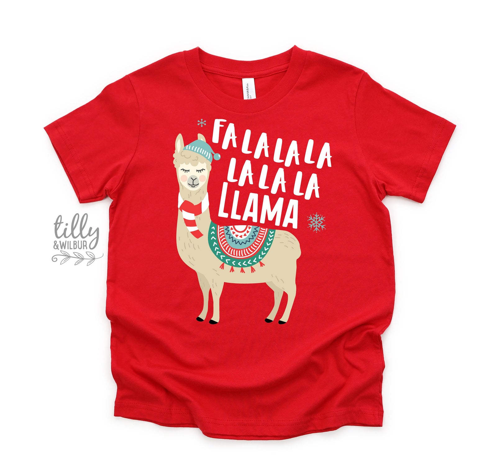 Fa La La La La La La Llama T-Shirt, Matching Family Christmas T-Shirts, Matching Christmas Shirts, Ugly Sweater Tees, Xmas Pajamas, Xmas Tee