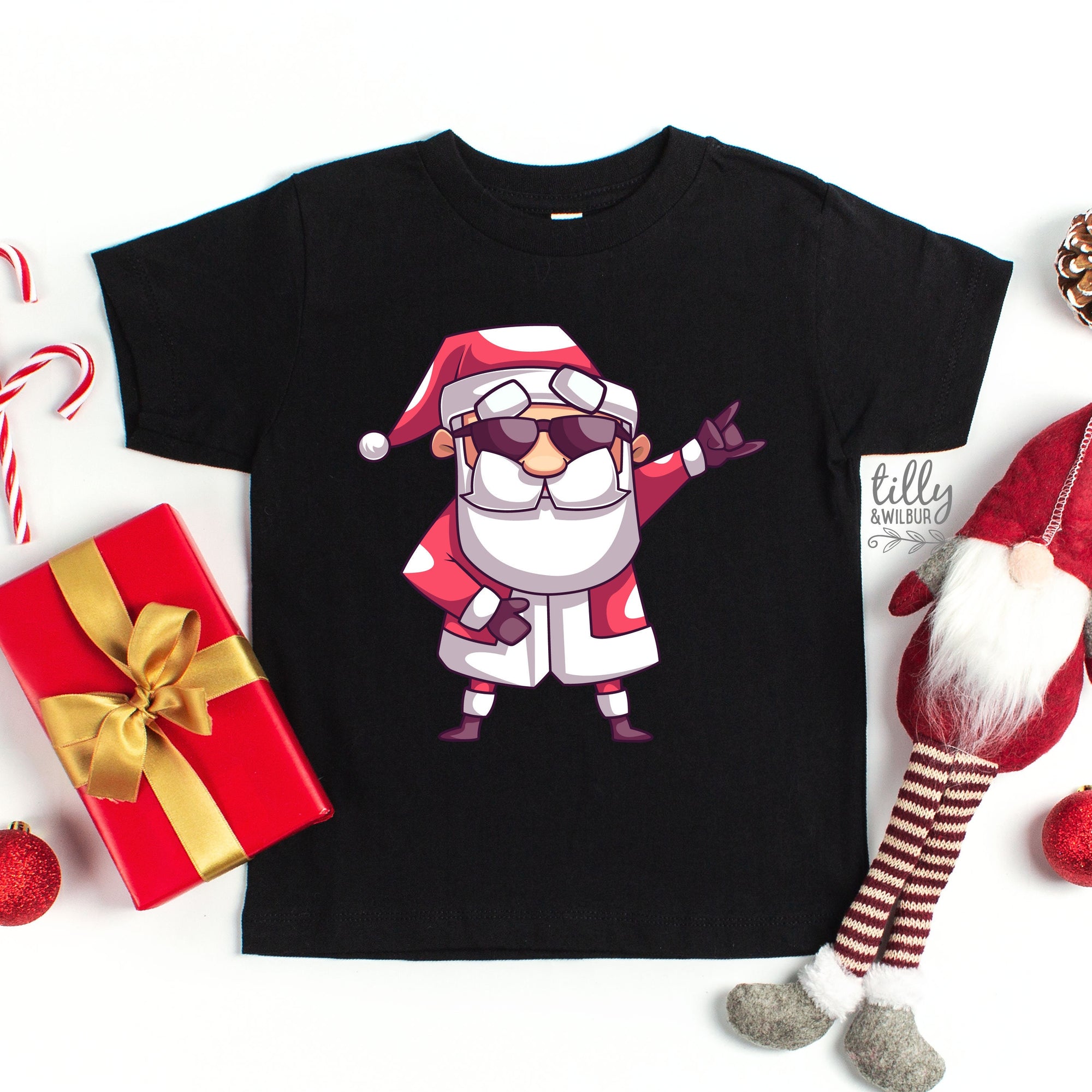 Christmas T-Shirt For Boys, Santa T-Shirt, Boy&#39;s Christmas Gift, Cool Dude, Heavy Metal Santa, Hard Rock Santa, Boys Christmas Shirt, Unisex