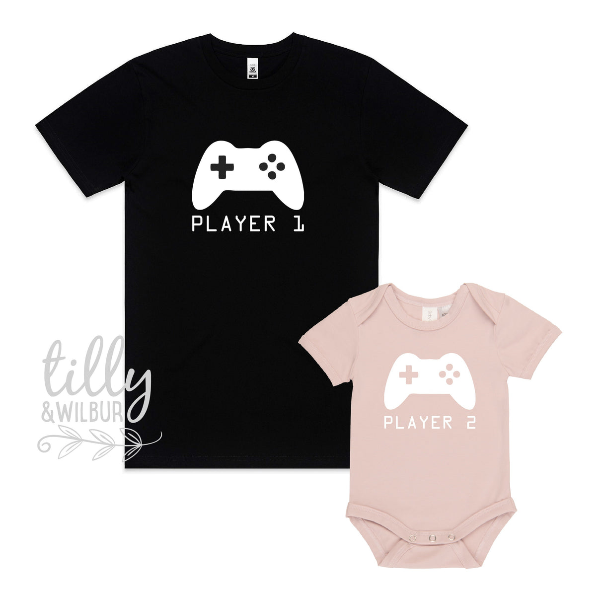 Player 1 Player 2, Father Daughter Matching Shirts, Matching Dad Baby, Twin Outfits, Sibling Set, Gaming, Father&amp;#39;s Day Gift, Christmas Gift