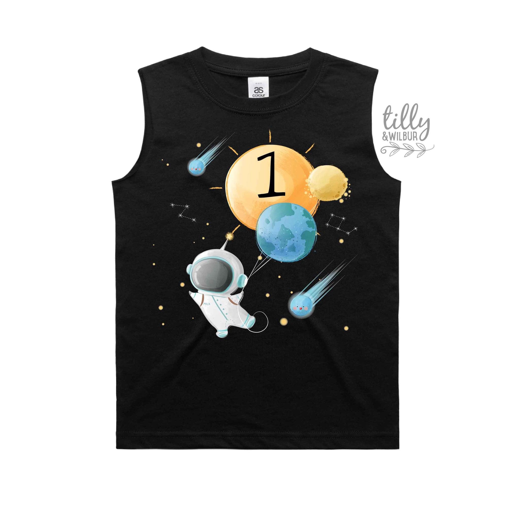 1st Birthday Space T-Shirt, Space Theme Birthday Party, Spaceship Birthday T-Shirt, Astronaut Birthday T-Shirt, First Birthday T-Shirt, One