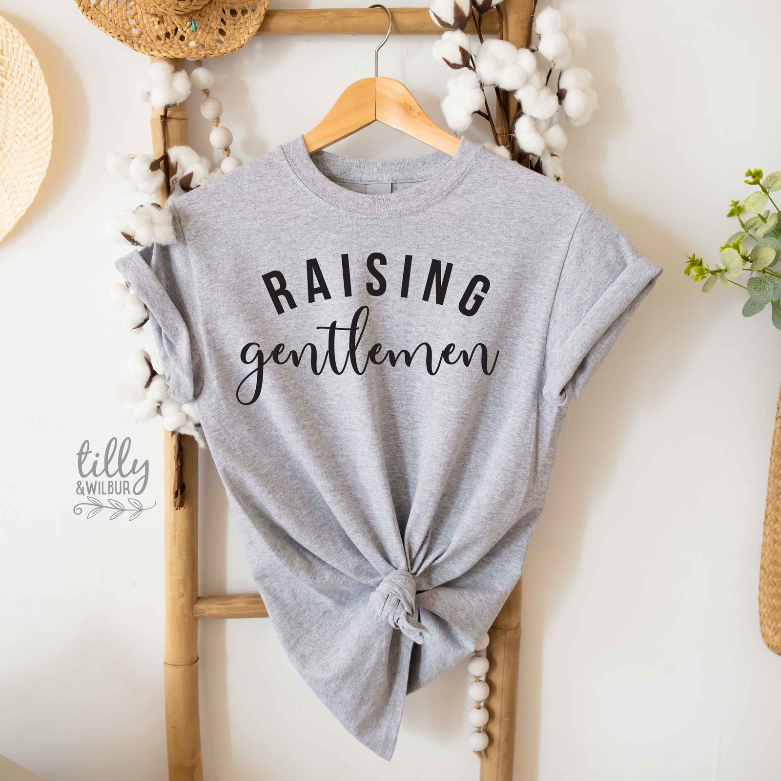 Raising Gentlemen T-Shirt, Mum of Boys T-Shirt, Boy Mama T-Shirt, Gift For Mum, Gift For New Mum, Boy Mum T-Shirt, Mum Of Boys Outnumbered