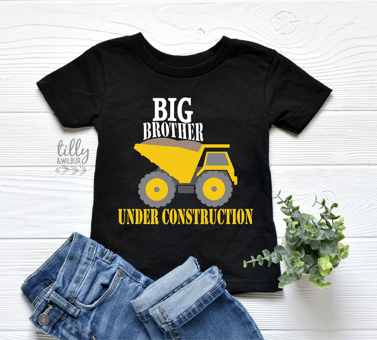 Promoted To Big Brother T-Shirt For Boys, Big Brother Under Construction Shirt, I&amp;#39;m Going To Be A Big Brother Shirt, Pregnancy Announcement