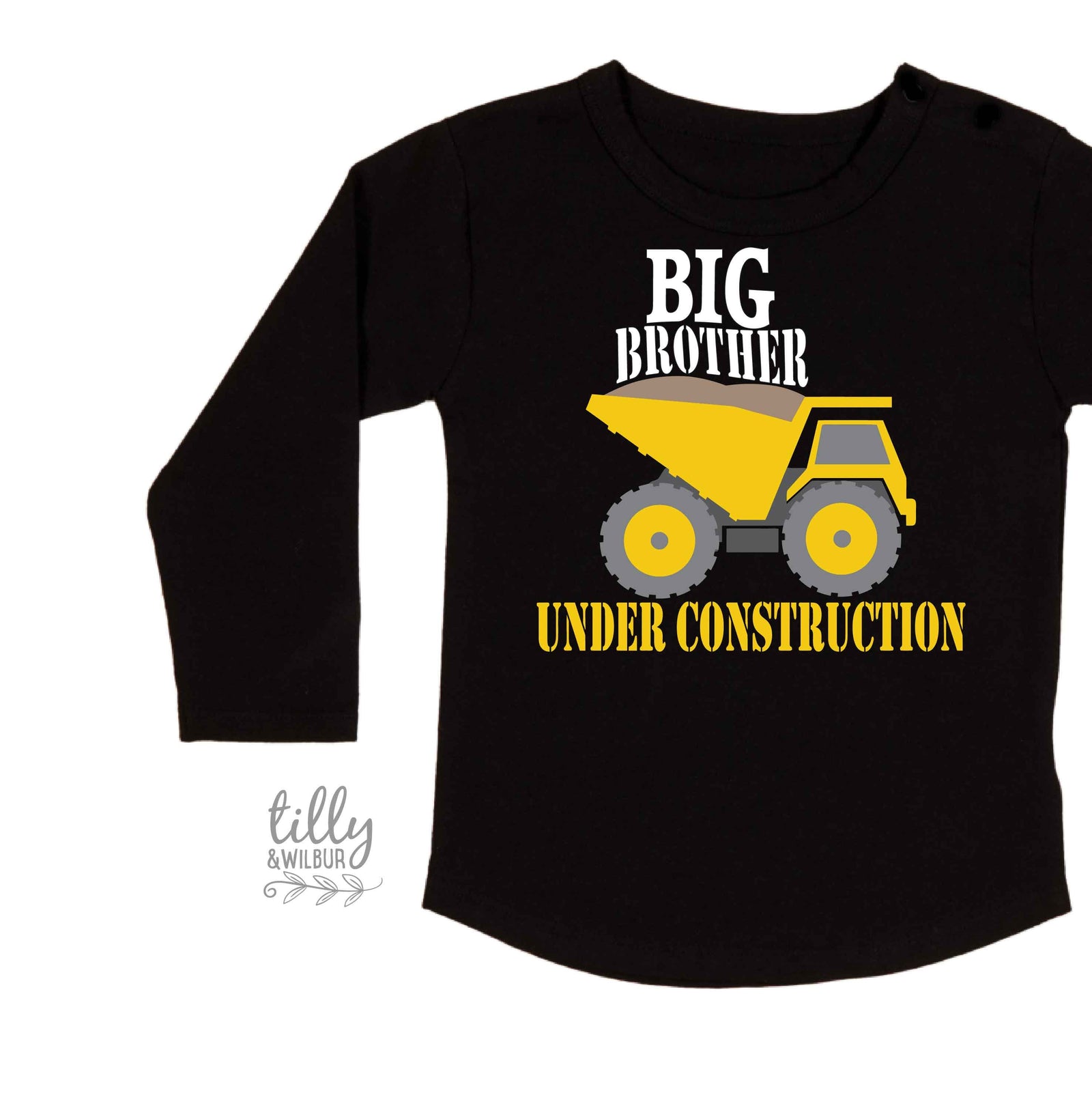 Promoted To Big Brother T-Shirt For Boys, Big Brother Under Construction Shirt, I&#39;m Going To Be A Big Brother Shirt, Pregnancy Announcement