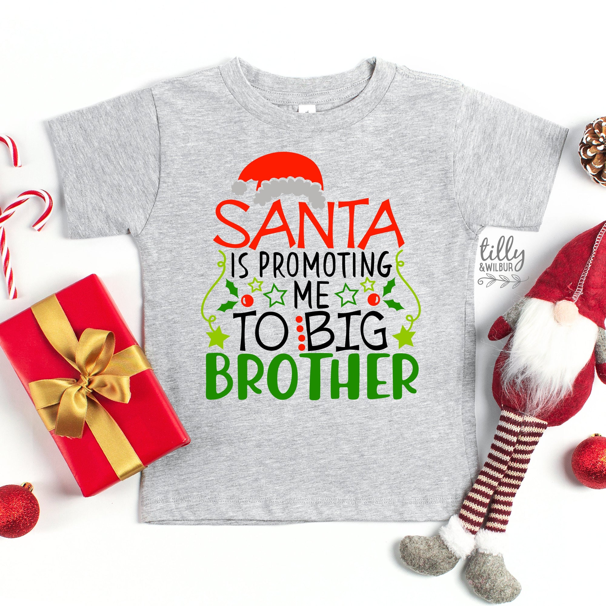 Christmas Pregnancy Announcement T-Shirt, Big Brother To Be, I&#39;m Going To Be A Big Brother, Big Brother Shirt, Christmas Big Brother T-Shirt