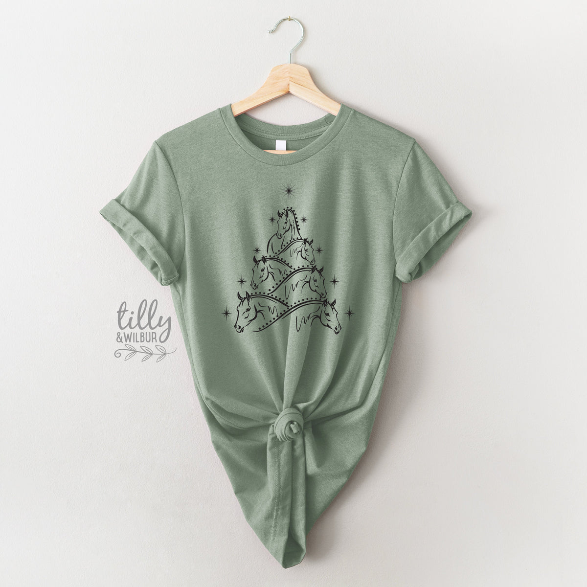 Horse Christmas T-Shirt, Horse Lover Christmas Gift, Christmas Horse T-Shirt, Equine Christmas Gift, Horse Christmas Gift, Horse Lover Tee