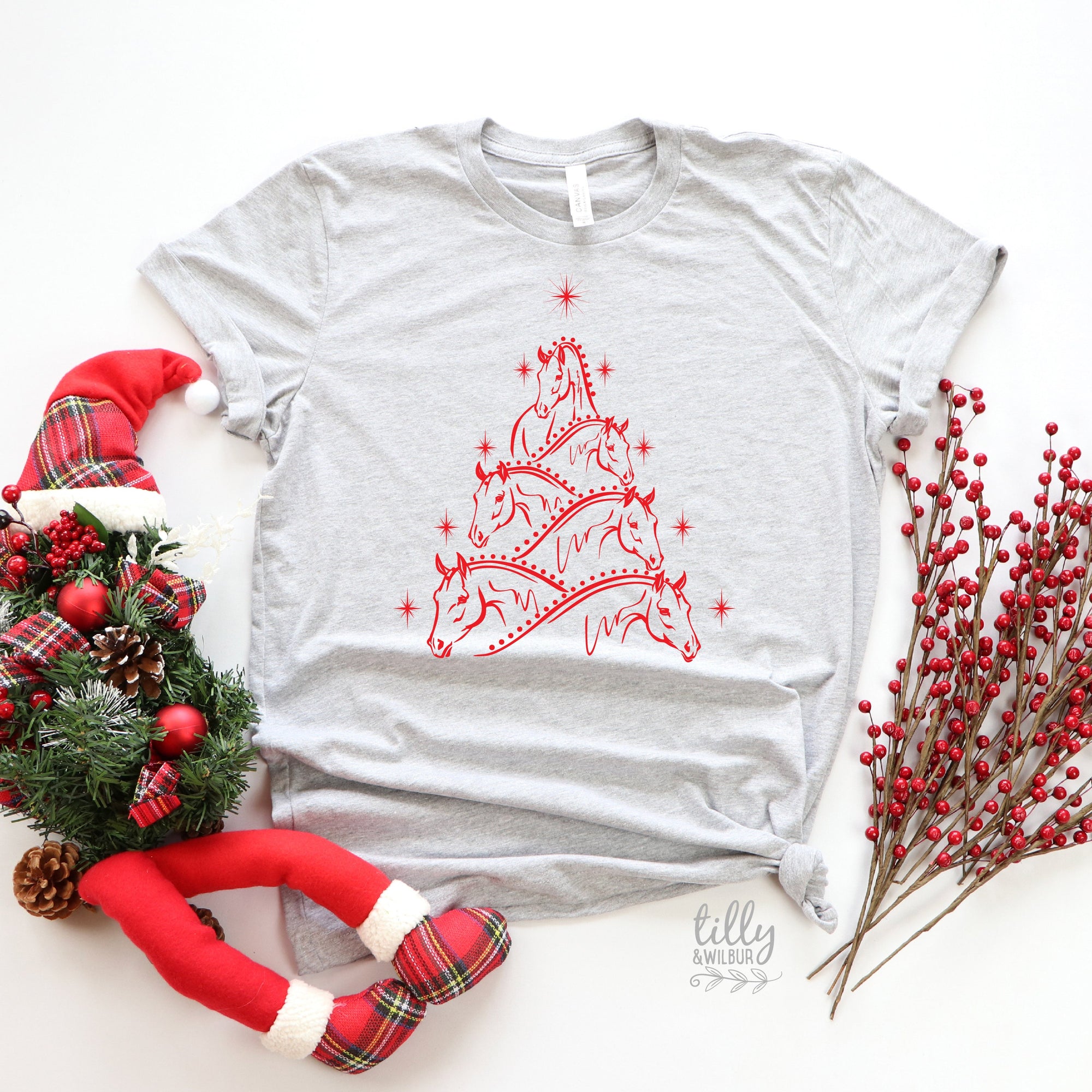 Horse Christmas T-Shirt, Horse Lover Christmas Gift, Christmas Horse T-Shirt, Equine Christmas Gift, Horse Christmas Gift, Horse Lover Tee