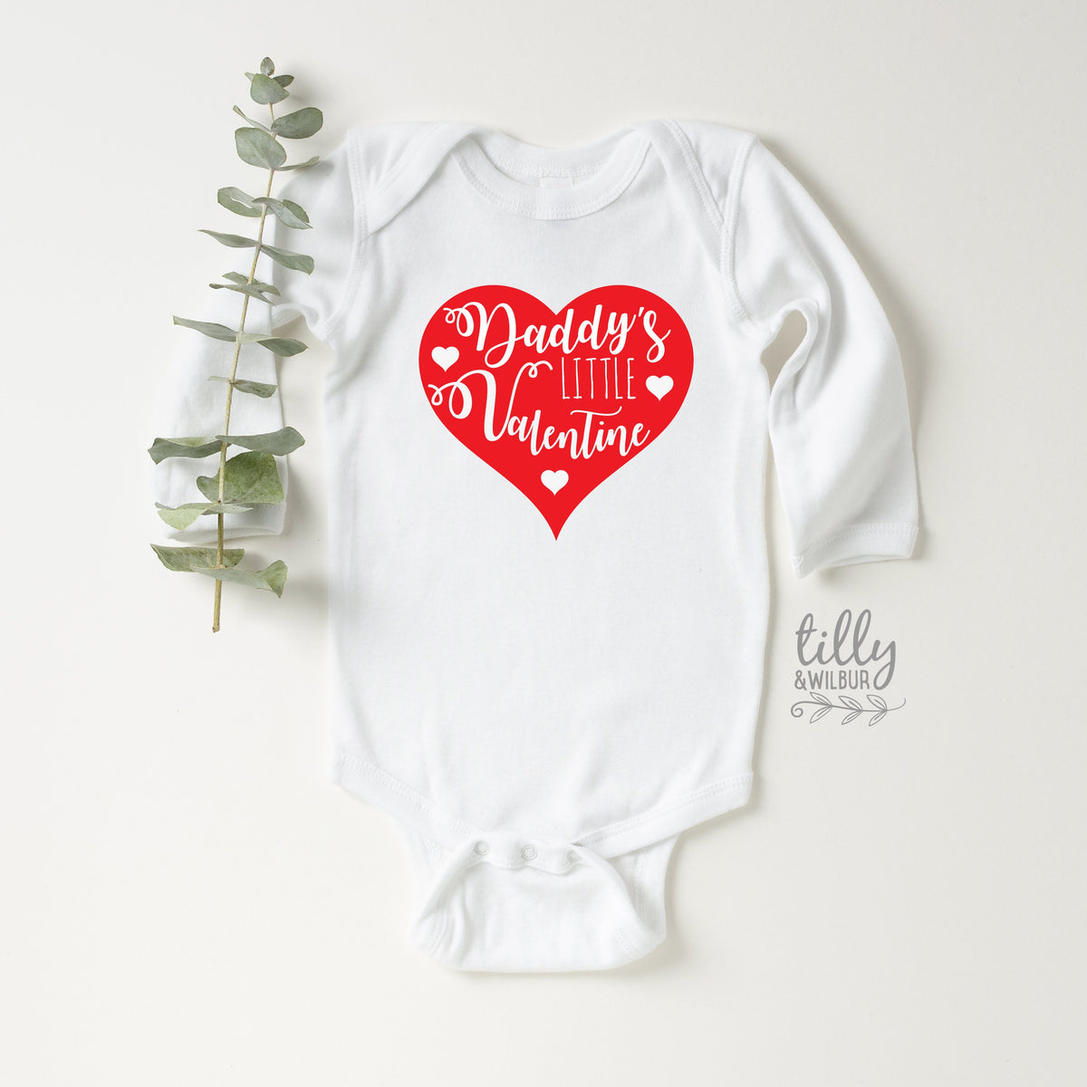 Daddy's Little Valentine Baby Bodysuit, Valentine's Day Unisex Baby Outfit, My 1st Valentine's Day, First Valentine's Day Gift, Valentine's