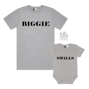 Biggie Smalls Father Son Matching Shirts, Matching Dad And Baby, Matching Dad And Kid, Father's Day Gift, Newborn Gift, New Dad T-Shirt
