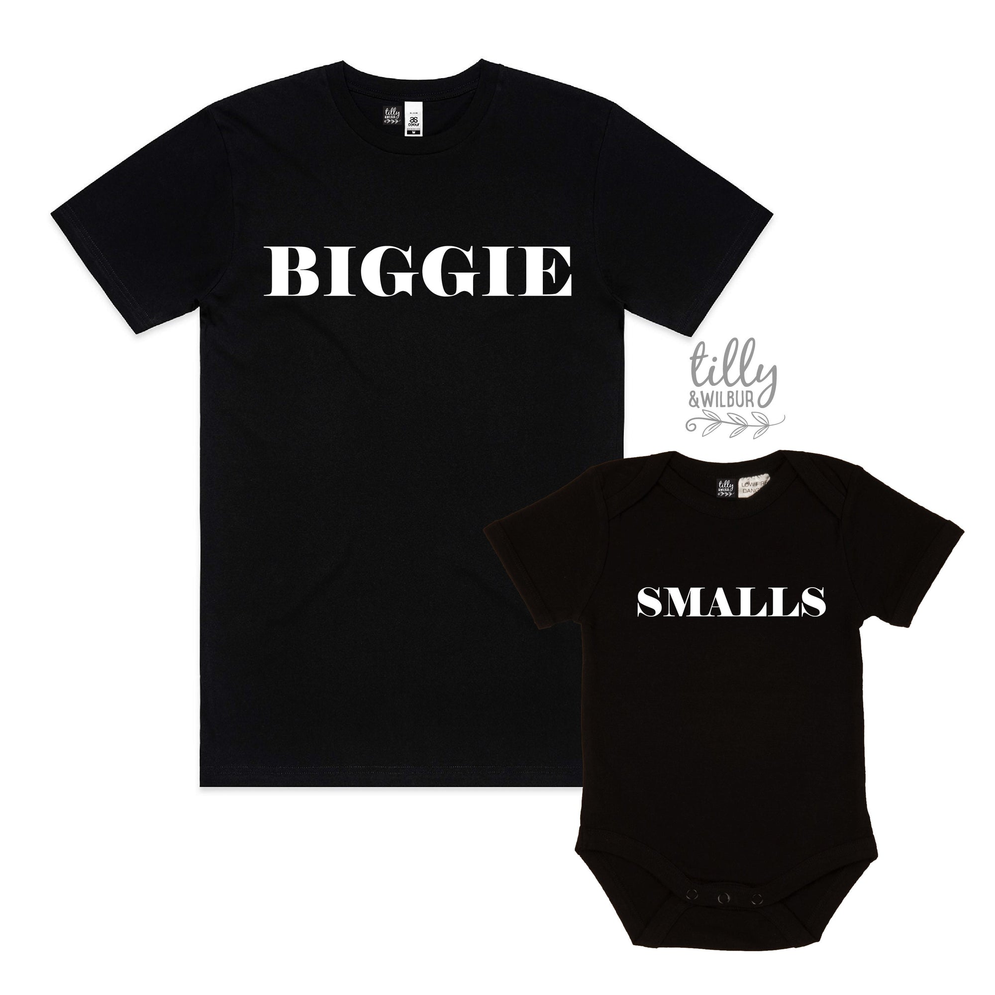 Biggie Smalls Father Son Matching Shirts, Matching Dad And Baby, Matching Dad And Kid, Father&#39;s Day Gift, Newborn Gift, New Dad T-Shirt