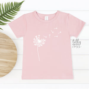 Dandelion T-Shirt, Dandelion Seeds T-Shirt, Dandelion Graphic Shirt, Girl&#39;s T-Shirt, Graphic Dandelion, Nature T-Shirt, Make A Wish T-Shirt