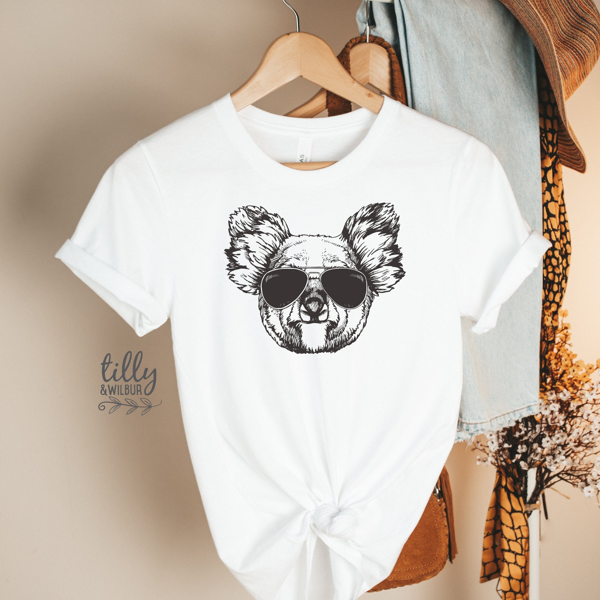 Koala In Sunglasses T-Shirt, Australian Gift, Australiana Gift, Koala Gift, Aussie Overseas Gift, Overseas Gift, Women&#39;s Koala T-Shirt