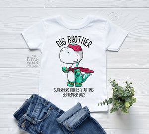 Big Brother T-Shirt, Promoted To Big Brother T-Shirt, Big Brother Shirt, I&#39;m Going To Be A Big Brother, Pregnancy Announcement, Dinosaur Tee