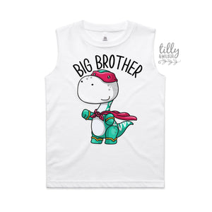 Big Brother Singlet, Promoted To Big Brother Tank, Big Brother Shirt, I&#39;m Going To Be A Big Brother, Pregnancy Announcement, Dinosaur Design