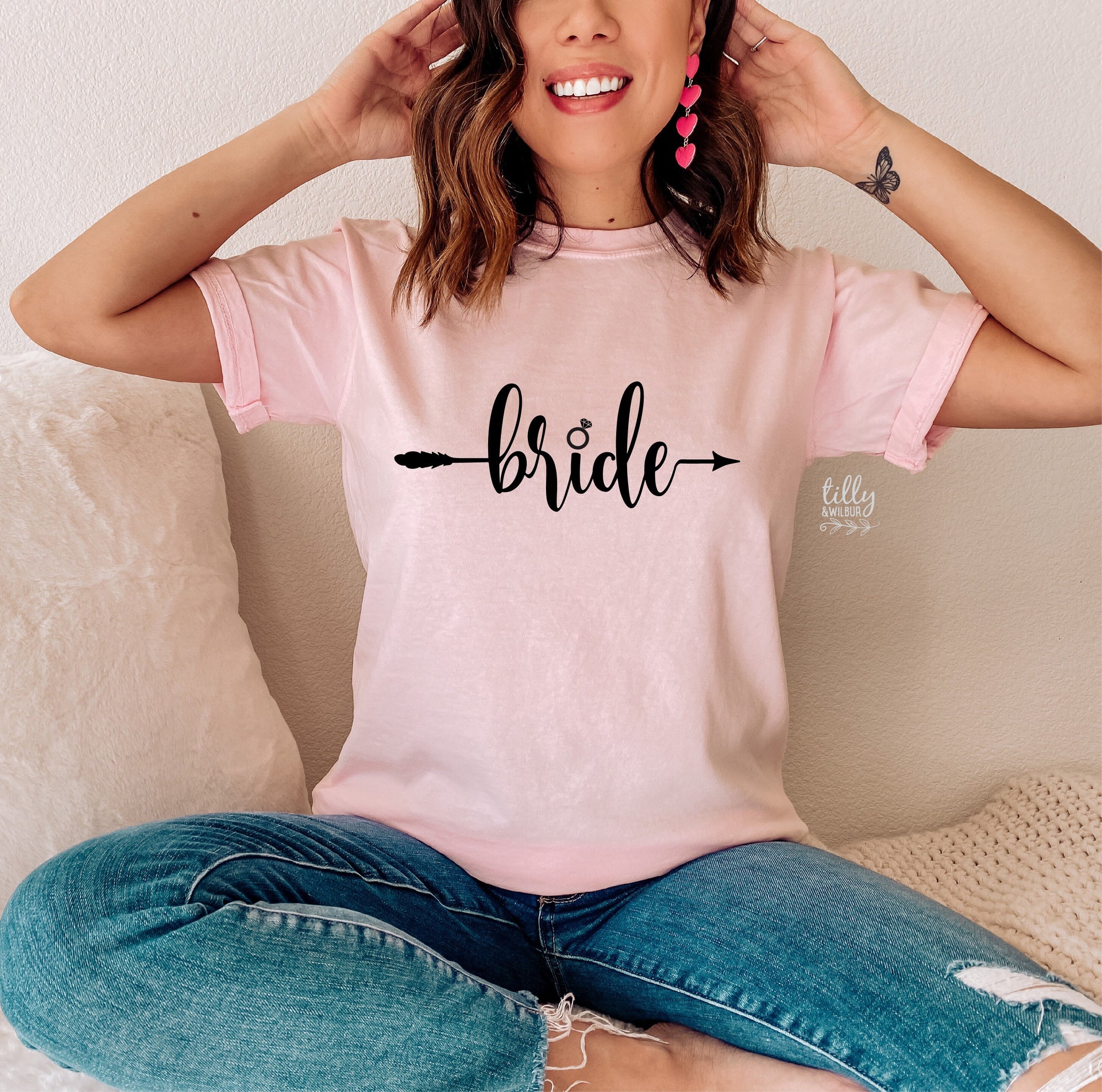 Bride Women&#39;s T-Shirt, Wedding Gift, Wedding Party, Bridal Party, Newlywed, His and Hers, Bride T-Shirt, Hens Night, Bride-To-Be, Bride Tee