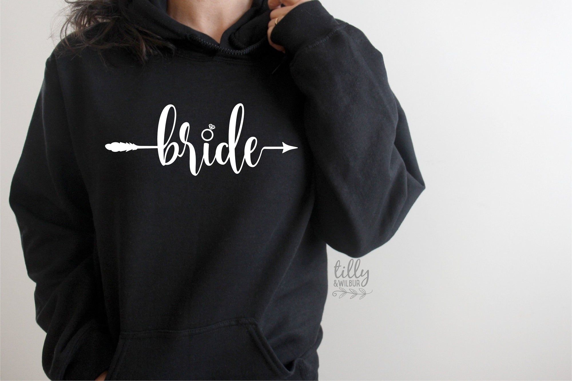 Bride Women's Hoodie, Wedding Gift, Wedding Party, Bridal Party, Newlywed, His and Hers, Bride T-Shirt, Hens Night, Bride-To-Be, Bride Tee