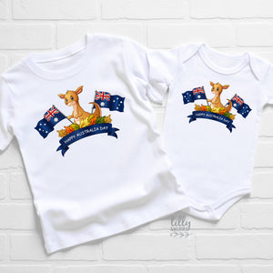 Matching Happy Australia Day Kids T-Shirts, Australia Day T-Shirt, Aussie Aussie Aussie, Australia Day Onesie, Kids Australia Day Gift, Oz