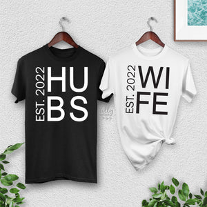 Mr And Mrs Matching T-Shirts, Hubby And Wifey Matching T-Shirts, Newlywed T-Shirts, Honeymoon T-Shirts, Wedding Gift, His and Hers Clothing