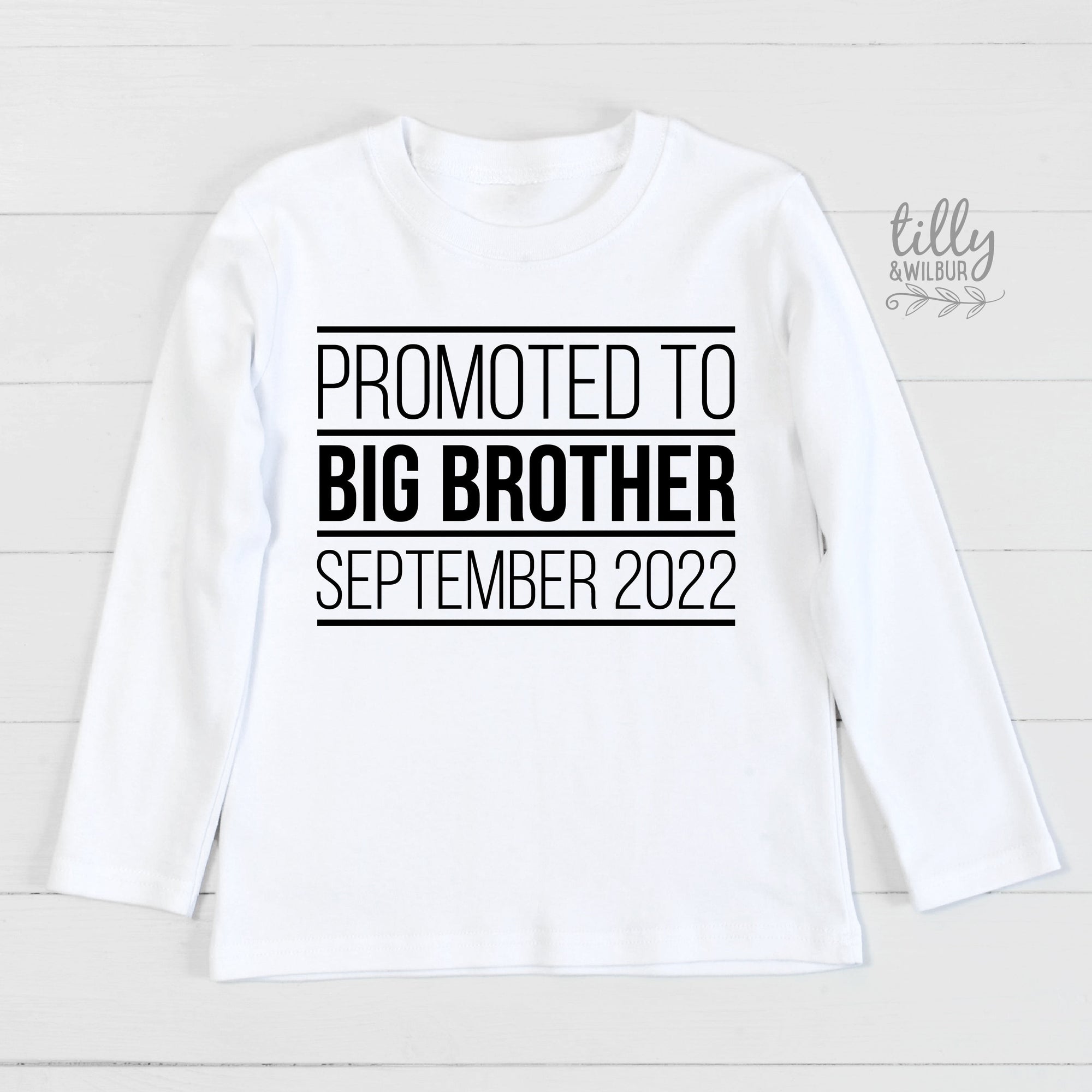 Promoted To Big Big Brother T-Shirt, I'm Going To Be A Big Brother T-Shirt, Personalised Pregnancy Announcement T-Shirt, Sibling T-Shirt