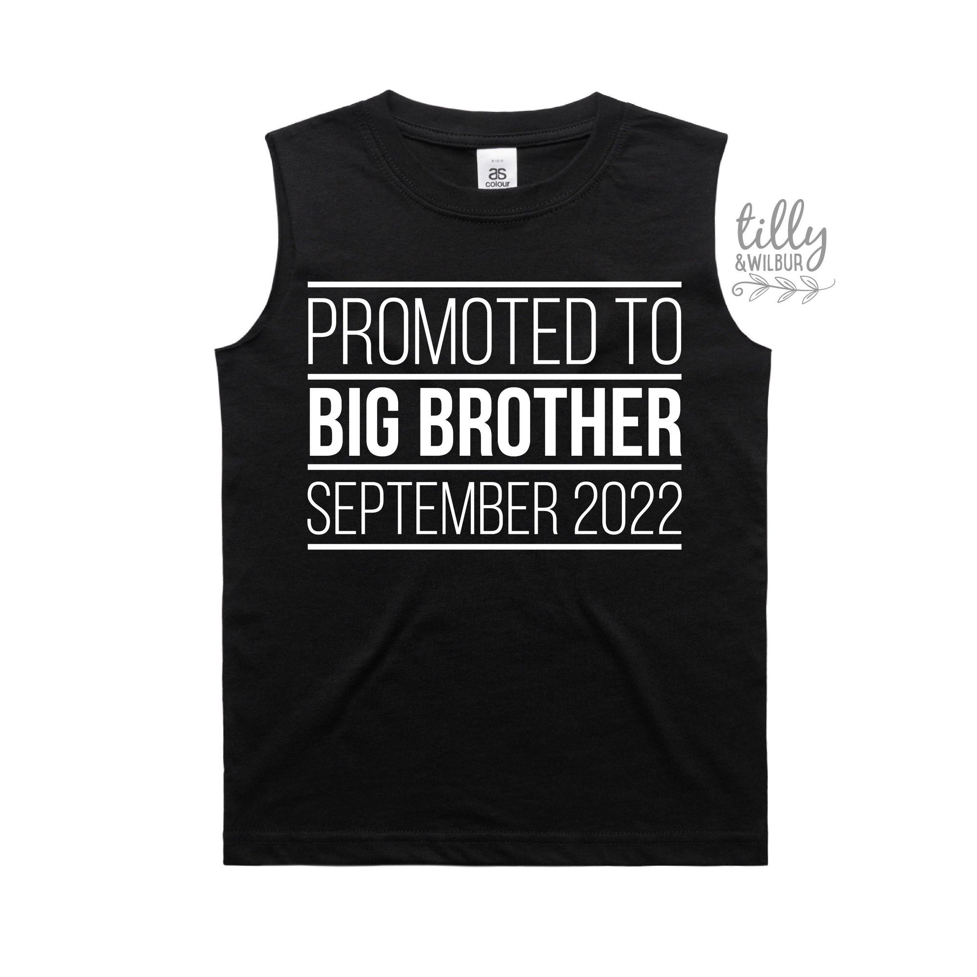 Promoted To Big Big Brother T-Shirt, I&#39;m Going To Be A Big Brother T-Shirt, Personalised Pregnancy Announcement T-Shirt, Sibling T-Shirt