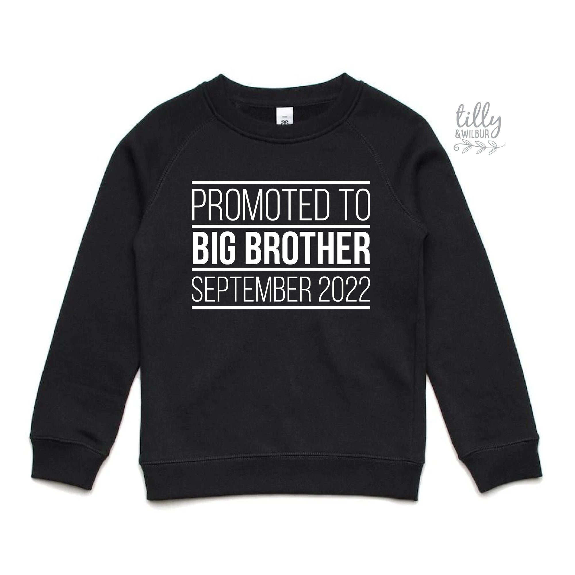 Promoted To Big Big Brother Sweatshirt, I&#39;m Going To Be A Big Brother T-Shirt, Personalised Pregnancy Announcement T-Shirt, Sibling T-Shirt