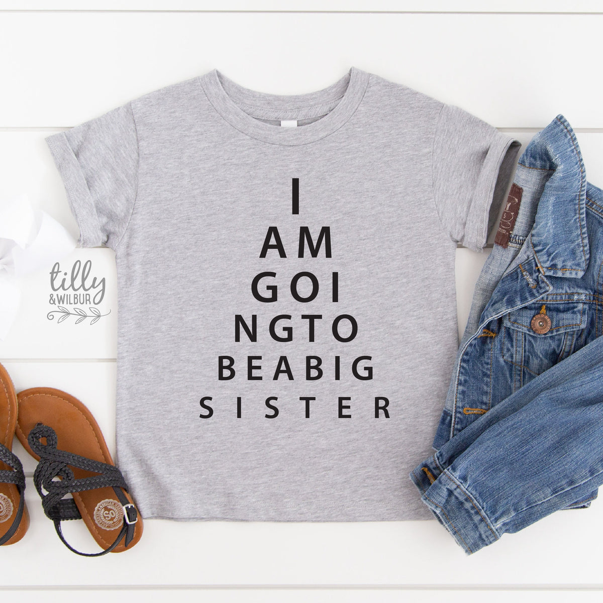 I Am Going To Be A Big Sister Eye Test T-Shirt, Eye Test Sister Shirt, I'm Going To Be A Big Sister Shirt, Pregnancy Announcement, Big Sis