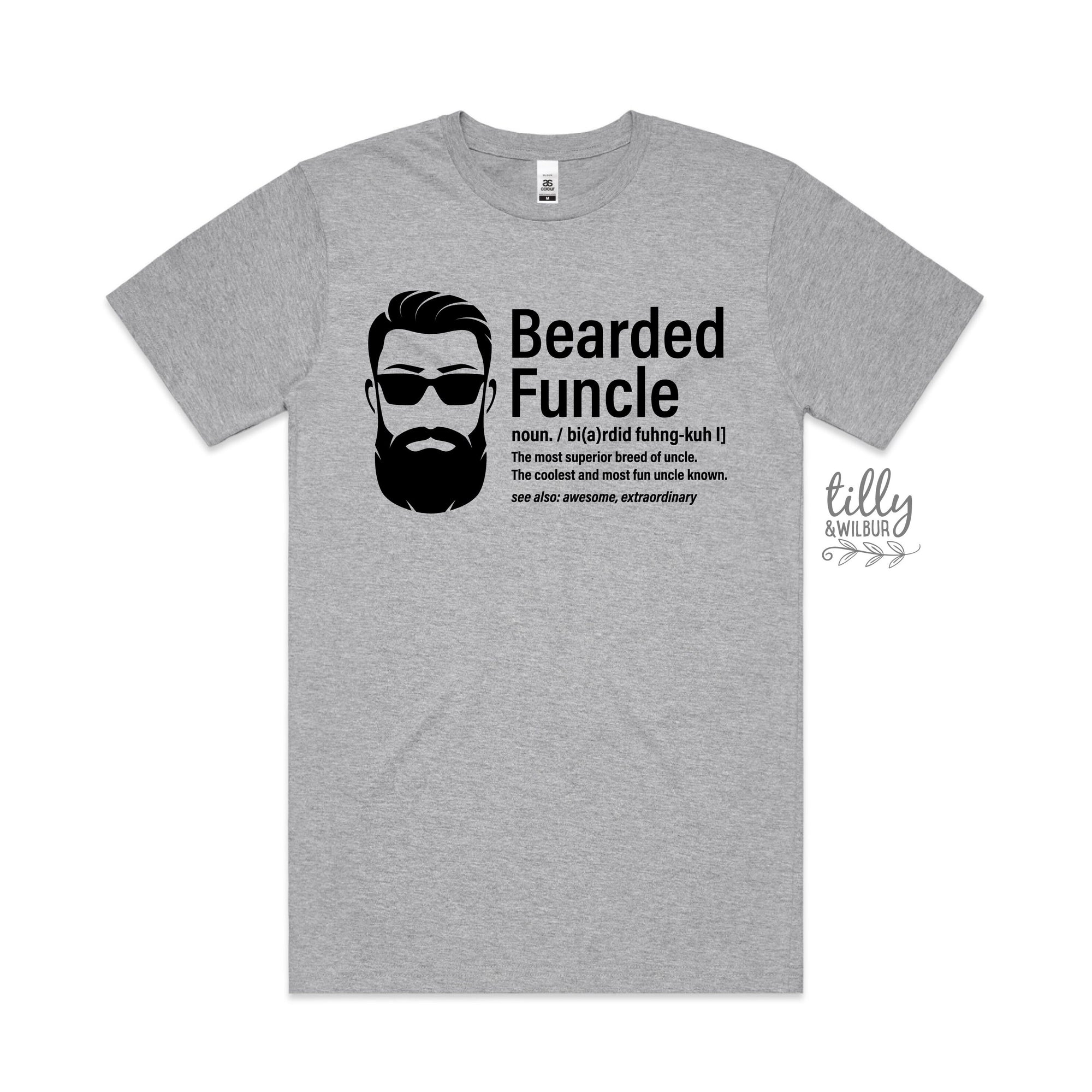 Bearded Funcle T-Shirt, Funny Uncle T-Shirt, Funny Uncle Gift, Pregnancy Announcement To Uncle, Shirts For Uncles, Funcle T-Shirt, Uncle Top