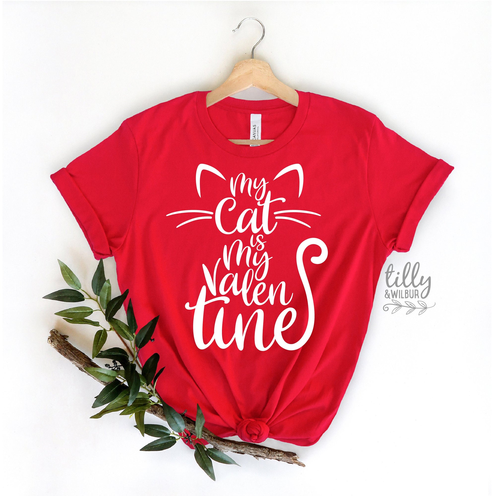 My Cat Is My Valentine T-Shirt, Valentine's Day T-Shirt, Cat Lover T-Shirt, Crazy Cat Lady T-Shirt, Wife Gift, Valentine's Day Gift, Cat Tee