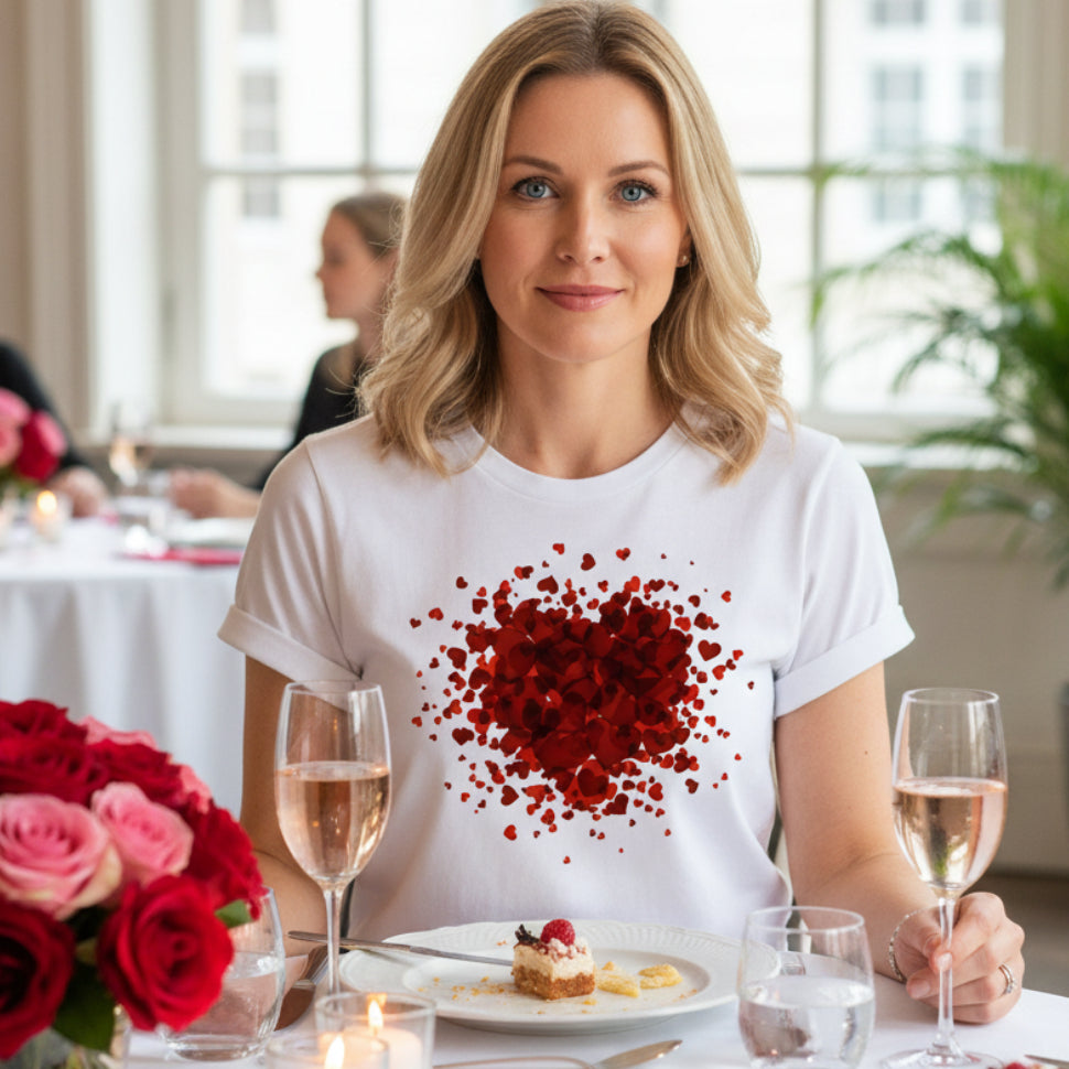 Love Heart T-Shirt, Love Heart Shirt, Gift For Lovers, Wife Gift, Girlfriend Gift, Valentine's Day T-Shirt, Valentine's Day Gift, Lover Tee
