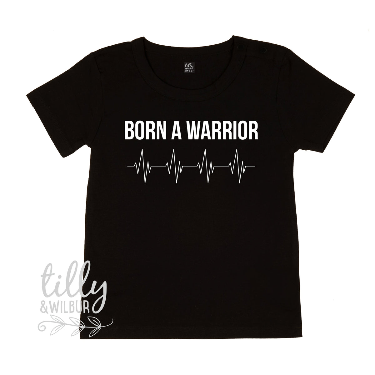 Born A Warrior T-Shirt, Heart Warrior Children&#39;s T-Shirt, Zipper Club, CHD Awareness Shirt, Heart Defect, Heart Operation, ToF Awareness Tee