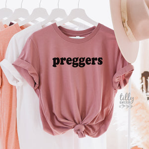 Preggers Women's T-Shirt, Pregnancy Announcement T-Shirt, Pregnancy T-Shirt, We're Having A Baby, Announcement Tee, I'm Pregnant,