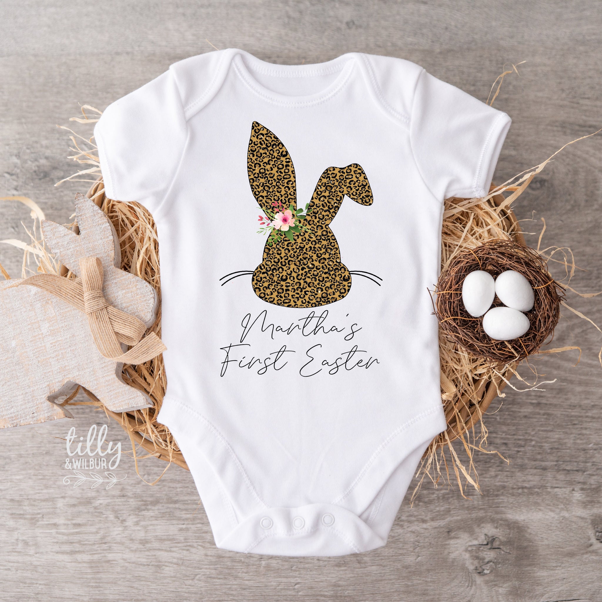 Personalised 1st Easter Baby Bodysuit Tilly Wilbur