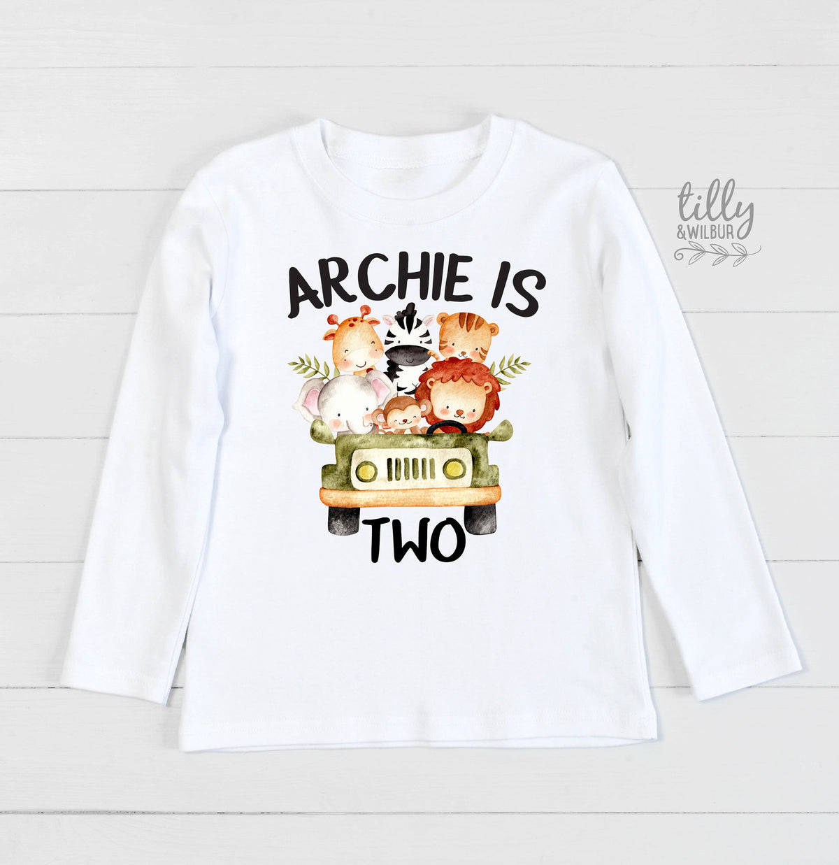 Personalised Birthday T-Shirt, Safari Animal 2nd Birthday T-Shirt, Custom Birthday T-Shirt, Safari Birthday, Jungle Animal Theme Birthday