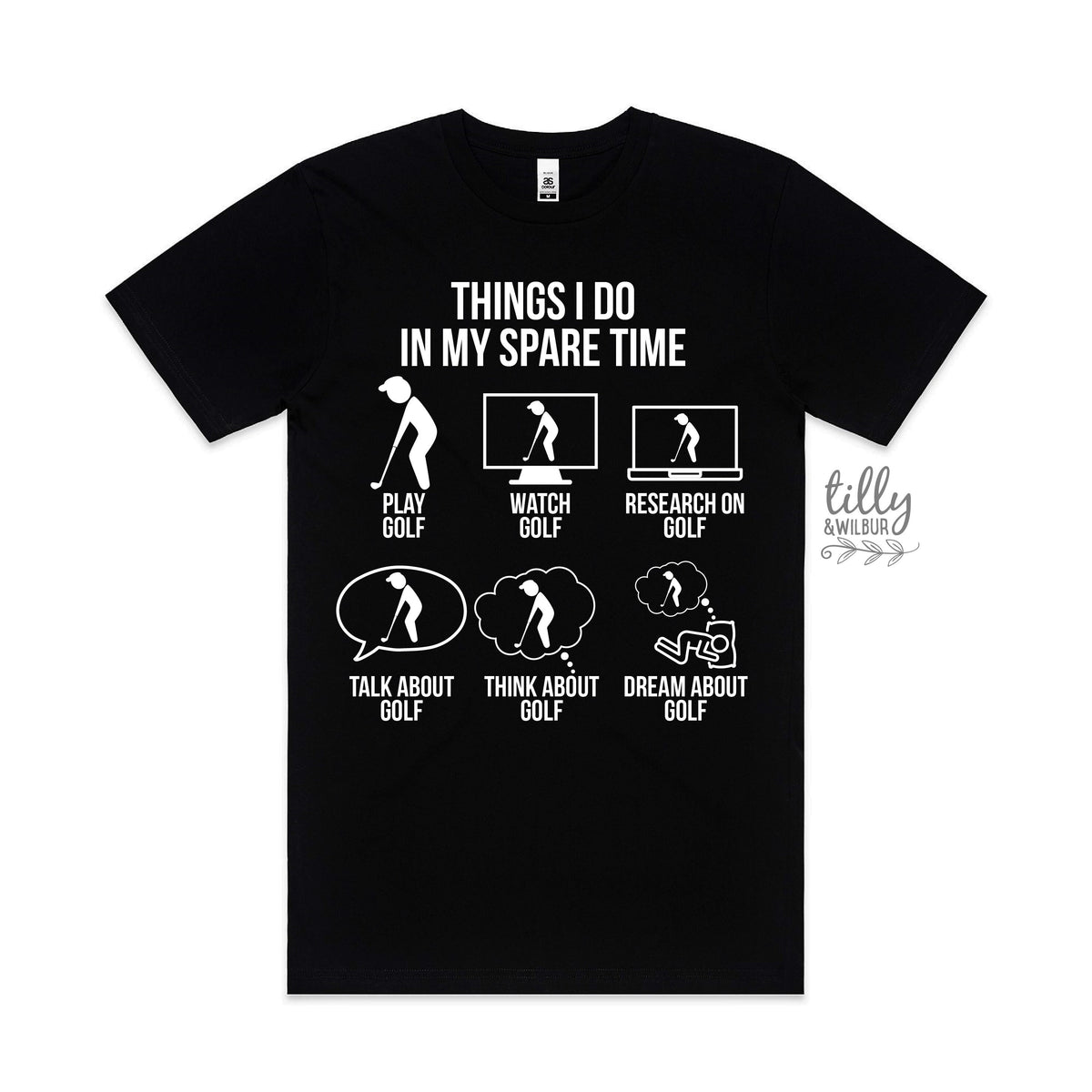 Golf T-Shirt, Things I Do In My Spare Time, Men&#39;s Golf T-Shirt, Funny Golf T-Shirt, Funny Dad T-Shirt, Golfer Gift, Men&#39;s Birthday, Golfing