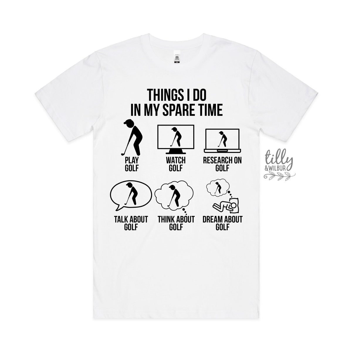 Golf T-Shirt, Things I Do In My Spare Time, Men&#39;s Golf T-Shirt, Funny Golf T-Shirt, Funny Dad T-Shirt, Golfer Gift, Men&#39;s Birthday, Golfing